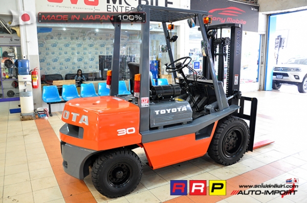 ขายรถโฟล์คลิฟท์มือสอง TOYOTA รุ่น 3FD30-30083 นำเข้าจากประเทศญี่ปุ่น 100\% ไม่เคยใช้งานในไทย ขายรถโฟล์คลิฟท์มือสอง TOYOTA รุ่น 3FD30-30083 นำเข้าจากประเทศญี่ปุ่น 100\% ไม่เคยใช้งานในไทย