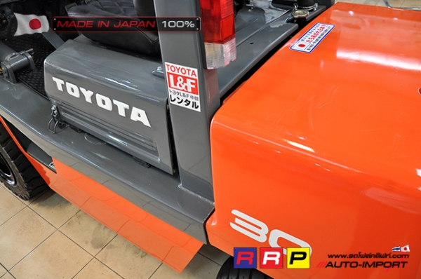 ขายรถโฟล์คลิฟท์มือสอง TOYOTA รุ่น 3FD30-30083 นำเข้าจากประเทศญี่ปุ่น 100\% ไม่เคยใช้งานในไทย ขายรถโฟล์คลิฟท์มือสอง TOYOTA รุ่น 3FD30-30083 นำเข้าจากประเทศญี่ปุ่น 100\% ไม่เคยใช้งานในไทย