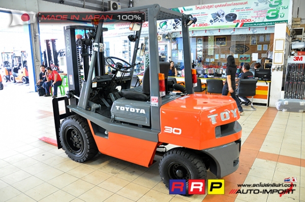 ขายรถโฟล์คลิฟท์มือสอง TOYOTA รุ่น 3FD30-30083 นำเข้าจากประเทศญี่ปุ่น 100\% ไม่เคยใช้งานในไทย ขายรถโฟล์คลิฟท์มือสอง TOYOTA รุ่น 3FD30-30083 นำเข้าจากประเทศญี่ปุ่น 100\% ไม่เคยใช้งานในไทย