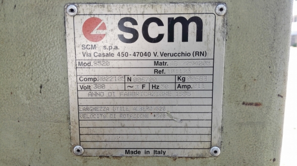 เครื่องรีดไม้อิตาลี่ SCM Model S520 Made in ITALY 380V ใบมีด 20” การทำงานด้วยระบบไฟฟ้าสภาพสวยพร้อมใช้ เครื่องรีดไม้อิตาลี่ SCM Model S520 Made in ITALY 380V ใบมีด 20” การทำงานด้วยระบบไฟฟ้าสภาพสวยพร้อมใช้