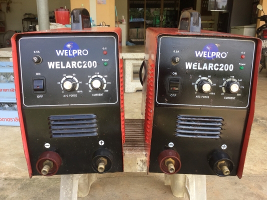 ขายตู้เชื่อมอินเวอเตอร์มือ2 ยี่ห้อ WELPRO รุ่น WELARC200 พร้อมสายเชื่อมและสายดิน สภาพสวย ใช้งานได้ปกติ มี 2 ลูก