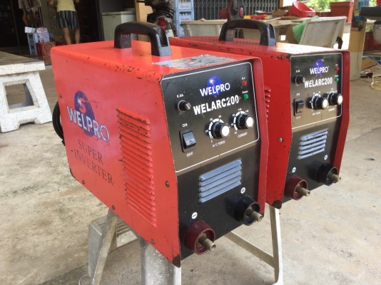 ขายตู้เชื่อมอินเวอเตอร์มือ2 ยี่ห้อ WELPRO รุ่น WELARC200 พร้อมสายเชื่อมและสายดิน สภาพสวย ใช้งานได้ปกติ มี 2 ลูก
