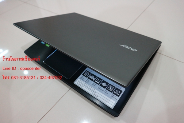 โน๊ตบุ๊ค ACER E5-475G-332Q สีเทา Core i3-6006U Ram 4G HDD 500 GB การ์ดจอ 940MX ที่ชาร์ท กระเป๋า สภาพ