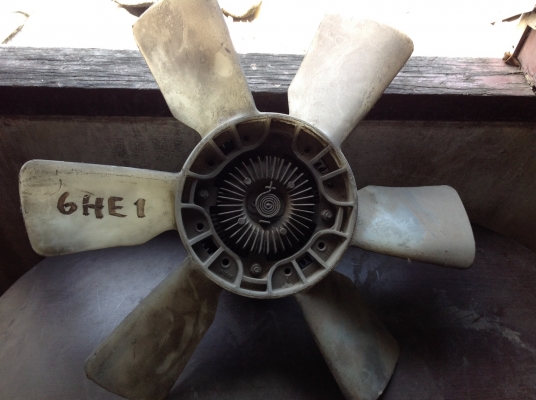 ฟรีพัดลมอีซูสุ Isuzu 6HE-1 ของแท้ ของเก่าจากญี่ปุ่น