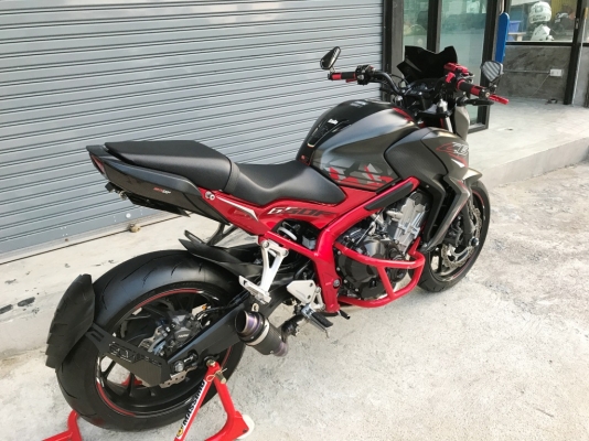 ((ดาวน์ 15000 )) ขาย CB650f ปี2016 สีดำโครงแดง ท่อแต่ง ราคา235000บาท