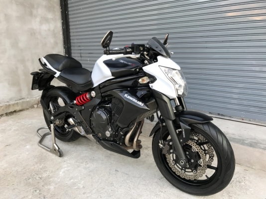 (( ฟรีดาวน์ออกรถไม่ต้องใช้เงิน )) ขาย Kawasaki ER6N ปี2014 สีขาว ราคา 155000 บาท