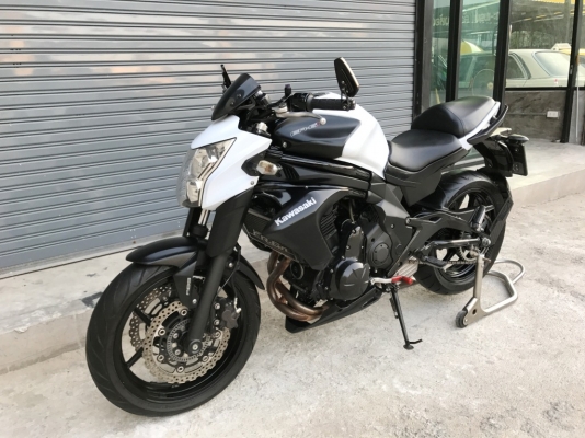 (( ฟรีดาวน์ออกรถไม่ต้องใช้เงิน )) ขาย Kawasaki ER6N ปี2014 สีขาว ราคา 155000 บาท