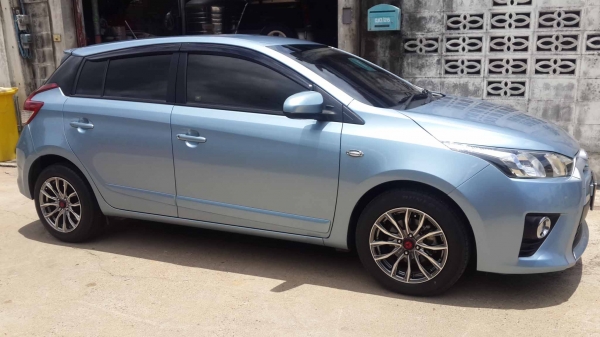 ล้อแม็ค Lenso samulai สีแบล็คโคม พร้อมยาง บริสโตน ปี 17 ดอกเต็มสวยและใหม่มาก