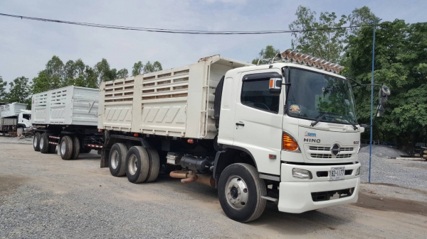 Hino 344 แม่ 57 ลูก 55 แม่ลูกดัมพ์สามมิตร ไมล์ 180,xxx สวยเดิมพร้อมใช้งาน