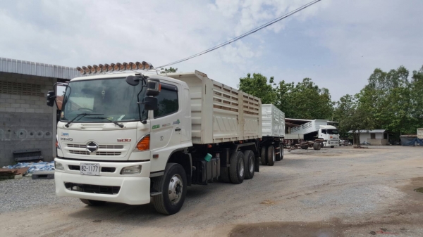 Hino 344 แม่ 57 ลูก 55 แม่ลูกดัมพ์สามมิตร ไมล์ 180,xxx สวยเดิมพร้อมใช้งาน