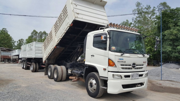 Hino 344 แม่ 57 ลูก 55 แม่ลูกดัมพ์สามมิตร ไมล์ 180,xxx สวยเดิมพร้อมใช้งาน