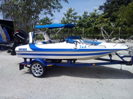 ขายเรือ seat boat 13 ฟุตsport เครื่อง40แรง (ทริมไฟฟ้า) เครื่องเสียง แน่นๆ 160,000.บาท