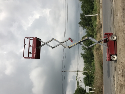 รถกระเช้าmex1932esสภาพดีเก่าญี่ปุ่นแบตเต็มสูง 6 เมตรใช้น้อย