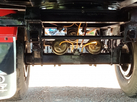 ขายลูกพ่วงพื้นเรียบ 2 เพลา ยาว 6.20 ม กว้าง 2.50 ม ปี 55 เพลาเเม็ก