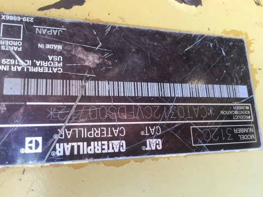 ขายคับรถแบคโคCAT 312C เอกสารเล่มทะเบียนครบ