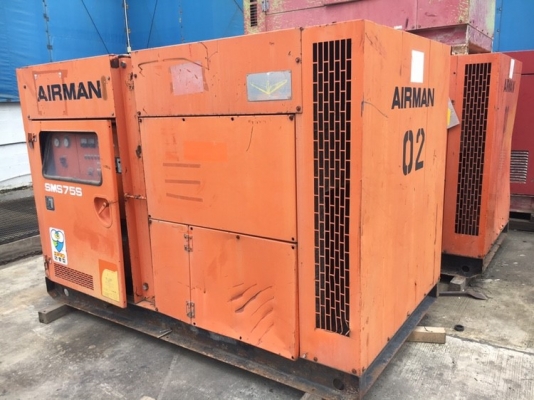 SMS75S : เครื่องปั๊มลม Airman 75CFM / 8.5บาร์  โทร. 080-6565422 (หนิง)