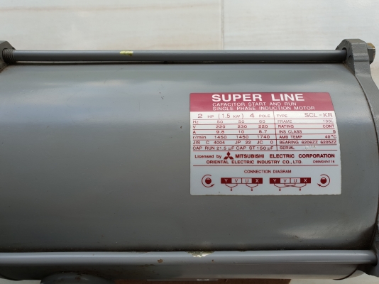 ขายมอเตอร์ 2hp 220v  Mitshubishi