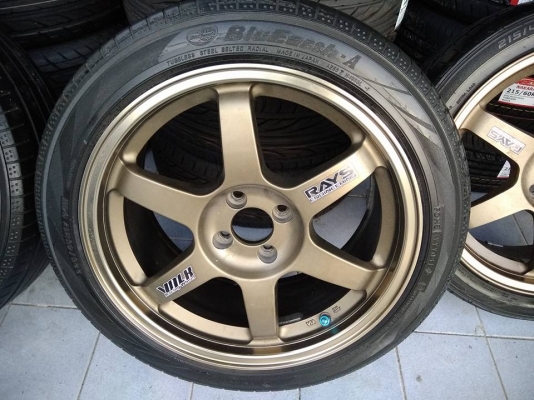 งานไทย te37 ขอบ 17 กว้างหน้า 7 หลัง 8 ออฟ 38 ใส่รถ 4 รู 100 ราคา 7900