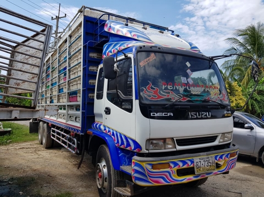 เดกก้า230แรง ปี47 รถวิ่งไก่ยาว 10เมตร20 พร้อมกล่องไก่ 500 ลูก พ่อค้าตัดได้เจ้าของรีบ