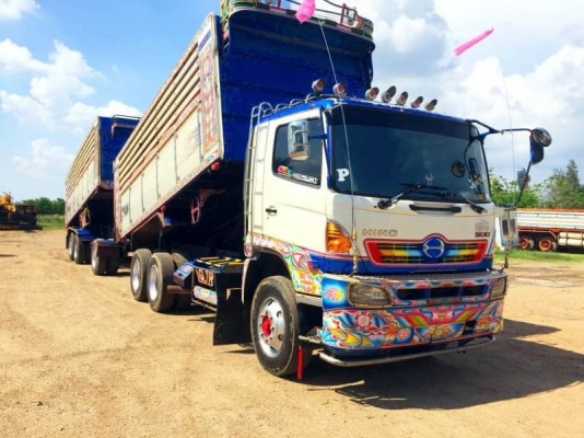 Hino 344 แรง ปี 53 แม่ลูกดัมพ์มิเนียมคอกเกษตร รถสวยเดิมพร้อมใช้งาน ยางดี ทะเบียนพร้อม