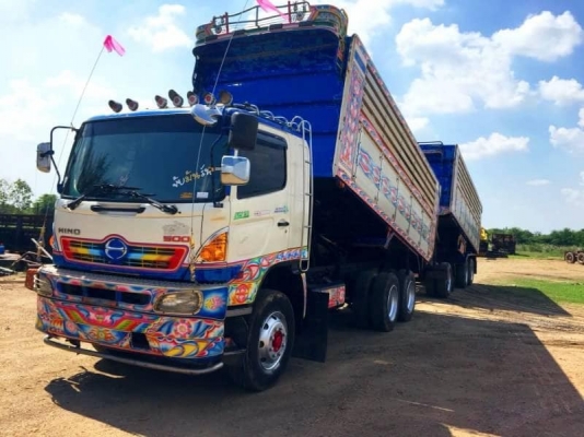 Hino 344 แรง ปี 53 แม่ลูกดัมพ์มิเนียมคอกเกษตร รถสวยเดิมพร้อมใช้งาน ยางดี ทะเบียนพร้อม