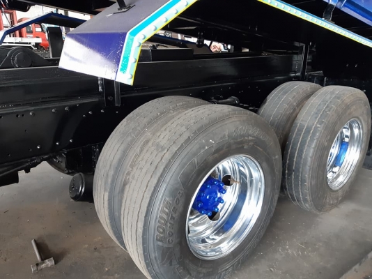 พ่วง 22 ล้อ HINO 380 ปี56 กระบะมิเนียม - ดั้ม อู่.โชคชัย แม่ยาว 6.20ม. ลูกยาว7ม. บรรทุกของได้ 32 ตัน