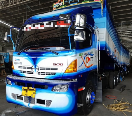 พ่วง 22 ล้อ HINO 380 ปี56 กระบะมิเนียม - ดั้ม อู่.โชคชัย แม่ยาว 6.20ม. ลูกยาว7ม. บรรทุกของได้ 32 ตัน พ่วง 22 ล้อ HINO 380 ปี56 กระบะมิเนียม - ดั้ม อู่.โชคชัย แม่ยาว 6.20ม. ลูกยาว7ม. บรรทุกของได้ 32 ตัน