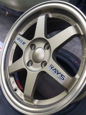 แม็กใหม่ทีอี37 ขอบ 15 ราคา 7500 พร้อมยางไทย 11700 บาท พร้อมติดตั้ง