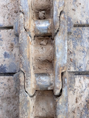 ขายโซ่ komatsu 120 พร้อมใบ 90ใบ 2เส้น พร้อมเฟืองสป๊อกเก๊ต