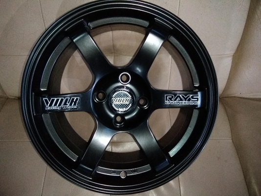 แม็กใหม่ te37 ก้านยกขอบ 15 ราคา 7500 พร้อมยางไทย 11700 บาท