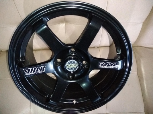 แม็กใหม่ te37 ก้านยกขอบ 15 ราคา 7500 พร้อมยางไทย 11700 บาท