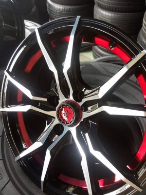 แม็กใหม่ขอบ 15 ราคา 7900 พร้อมยางไทยปี18 ราคา 12900 บาท พร้อมติดตั้ง