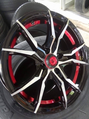 แม็กใหม่ขอบ 15 ราคา 7900 พร้อมยางไทยปี18 ราคา 12900 บาท พร้อมติดตั้ง