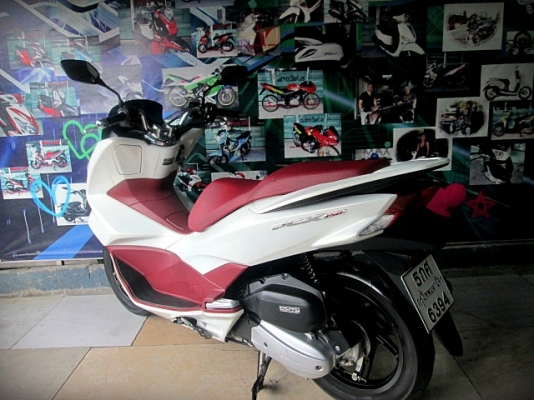 ( ผ่อนได้ ) pcx150 I led 2015 สีขาวแดง พิมนิยม สีขายดี 57900