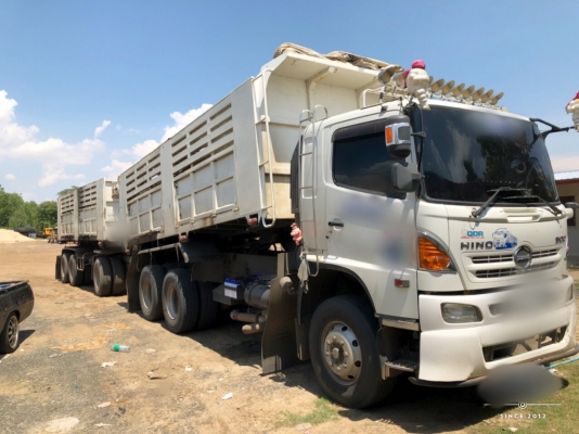 Hino380ปี56 พ่วงเเม่ลูก รถสวยวิ่งน้อยใมค์2เเสนกว่าโล