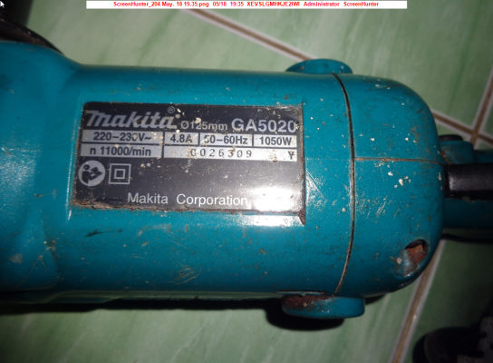 ขายเครื่องเจียรไฟฟ้า 5 นิ้ว 1050 วัตต์ Makita รุ่น GA5020