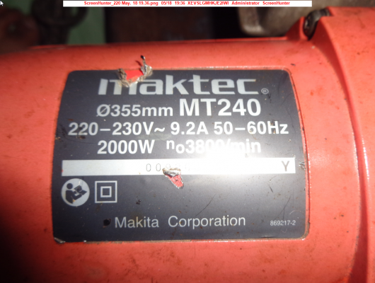 ขายแท่นตัดไฟเบอร์ 14&quot; Maktec MT 240