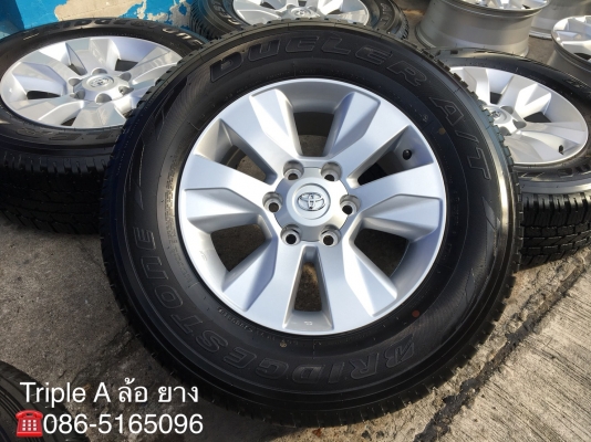 ล้อแม็กป้ายแดง Toyota Revo ขอบ17 พร้อมยางป้ายแดง Bridgestone 265-65-17 ปี 18 สวย เนียน มีตุ่ม