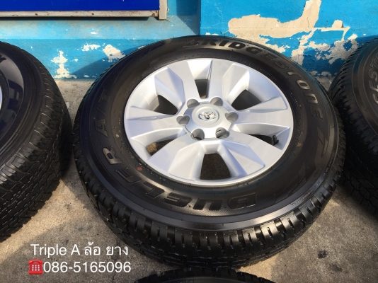 ล้อแม็กป้ายแดง Toyota Revo ขอบ17 พร้อมยางป้ายแดง Bridgestone 265-65-17 ปี 18 สวย เนียน มีตุ่ม