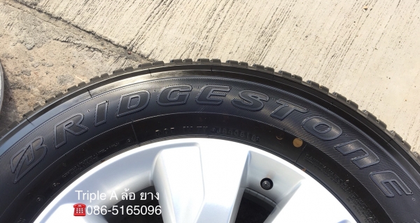 ล้อแม็กป้ายแดง Toyota Revo ขอบ17 พร้อมยางป้ายแดง Bridgestone 265-65-17 ปี 18 สวย เนียน มีตุ่ม