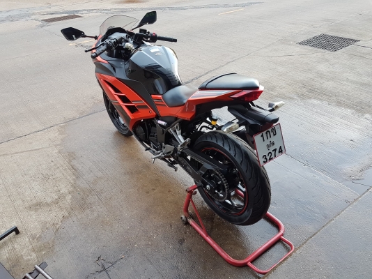 ขายแลกเทิร์น KAWASAKI NINJA300 ABS ปี2014 เดิมๆ ทะเบียนเต็มพร้อมโอน ยางหน้าหลังใหม่ ราคา 93500 บาท ส