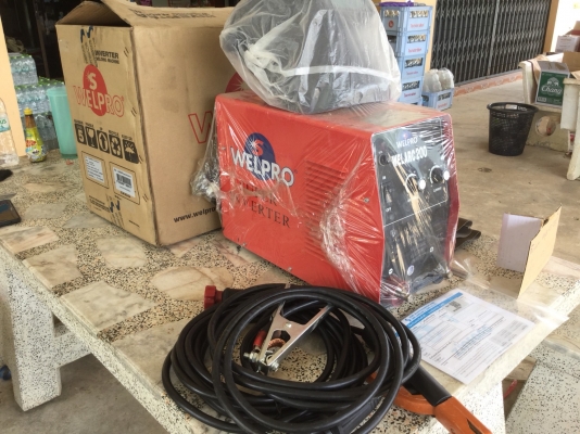 ขายตู้เชื่อมอินเวอเตอร์ ยี่ห้อ WELPRO รุ่น WELARC200 พร้อมอุปกรณ์เชื่อมครบ มีหน้ากากออโต้แถมด้วยครับ