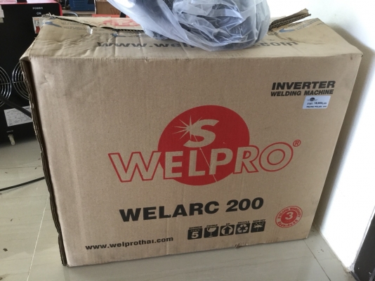 ขายตู้เชื่อมอินเวอเตอร์ ยี่ห้อ WELPRO รุ่น WELARC200 พร้อมอุปกรณ์เชื่อมครบ มีหน้ากากออโต้แถมด้วยครับ