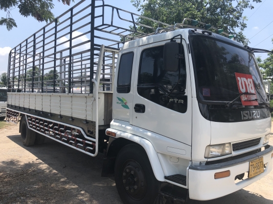 ขาย6ล้อISUZU Deca195แรงเครื่อง6HH รถห้างแท้ กระบะพร้อมคอกเหล็กแป็ปประปายาว7.20เมตร ช่วงล่างใหญ่