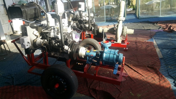 เครื่องสูบนํ้าประกอบใหม่พร้อมใช้งาน เครื่องยนต์ ISUZU C190 DIESEL+หอยอาร์เทคขนาด 4 ออก 3  นิ้ว