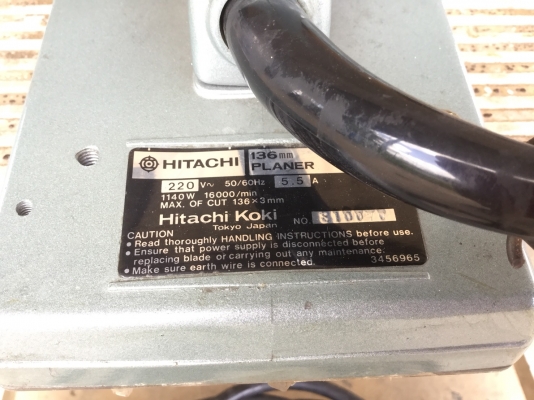 ขายกบไฟฟ้าหน้า 5&quot; สภาพเก็บเก่า สินค้าโชว์หน้าร้าน ยี่ห้อ HITACHI รุ่น PLANER งานญี่ปุนแท้