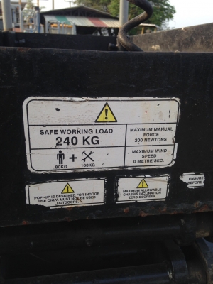 รถกระเช้า ยี่ห้อ POP UP รุ่นปี 2007 ยกสูง 2.5เมตร แบบขากรรไกร