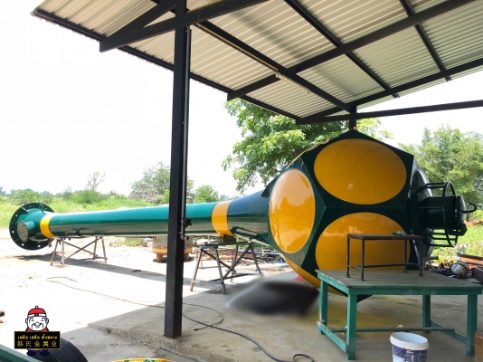 หอถังเหล็กเก็บน้ำทรงลูกกอล์ฟ สูง 12 เมตร ความจุ 12 ลบ.ม. พร้อมใช้งาน