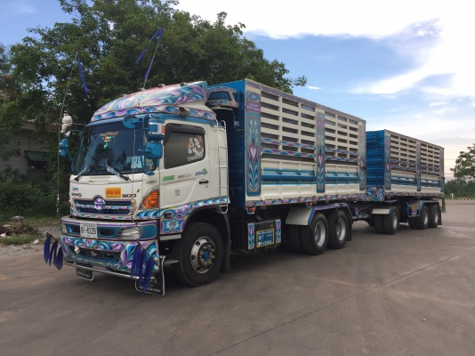 รถพ่วงฝากขาย HINO 380แรง ปลายปี 56 ดั้มพ์เหล็กเกษตร เฟืองไว HiSpeed