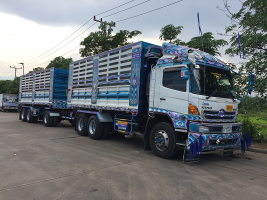 รถพ่วงฝากขาย HINO 380แรง ปลายปี 56 ดั้มพ์เหล็กเกษตร เฟืองไว HiSpeed